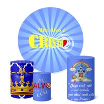 Trio Capas Cilindro + Painel Festa 1,50m Meu Alvo é o Céu Trio Capas Cilindro + Painel Festa 1,50m Meu Alvo é o Céu