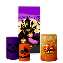 Trio Capas Cilindro Painel Lateral Romano Halloween