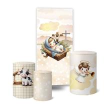 Trio Capas Cilindro Painel Lateral Romano Natal Trio Capas Cilindro Painel Lateral Romano Natal