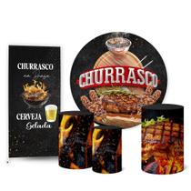 Trio Capas Cilindro Painel Redondo 1,50 Painel Lateral Churrasco