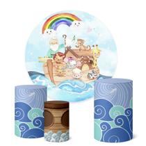 Trio Capas Cilindro + Painel Redondo 1,50m Arca De Noé