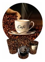 Trio Capas Cilindro + Painel Redondo 1,50m Café Trio Capas Cilindro + Painel Redondo 1,50m Café