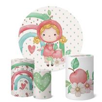 Trio Capas Cilindro + Painel Redondo 1,50m Cerejinha