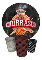 Trio Capas Cilindro + Painel Redondo 1,50m Churrasco Trio Capas Cilindro + Painel Redondo 1,50m Churrasco