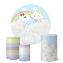 Trio Capas Cilindro + Painel Redondo 1,50m Chuva De Benção Trio Capas Cilindro + Painel Redondo 1,50m Chuva De Benção