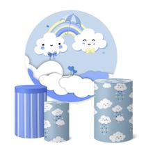 Trio Capas Cilindro + Painel Redondo 1,50m Chuva De Benção Trio Capas Cilindro + Painel Redondo 1,50m Chuva De Benção