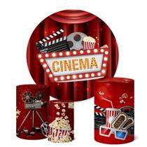 Trio Capas Cilindro Painel Redondo 1,50m Cinema