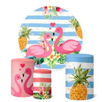 Trio Capas Cilindro Painel Redondo 1,50m Flamingo Trio Capas Cilindro Painel Redondo 1,50m Flamingo