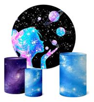 Trio Capas Cilindro + Painel Redondo 1,50m Galáxia Trio Capas Cilindro + Painel Redondo 1,50m Galáxia