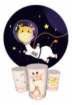 Trio Capas Cilindro + Painel Redondo 1,50m Girafinha