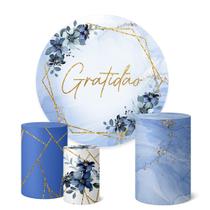 Trio Capas Cilindro + Painel Redondo 1,50m Gratidão Trio Capas Cilindro + Painel Redondo 1,50m Gratidão