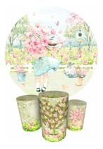 Trio Capas Cilindro + Painel Redondo 1,50m Jardim Trio Capas Cilindro + Painel Redondo 1,50m Jardim