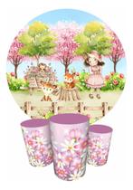 Trio Capas Cilindro + Painel Redondo 1,50m Jardim Trio Capas Cilindro + Painel Redondo 1,50m Jardim