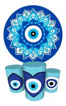 Trio Capas Cilindro + Painel Redondo 1,50m Olho Grego Trio Capas Cilindro + Painel Redondo 1,50m Olho Grego