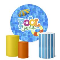 Trio Capas Cilindro + Painel Redondo 1,50m Pool Party Trio Capas Cilindro + Painel Redondo 1,50m Pool Party