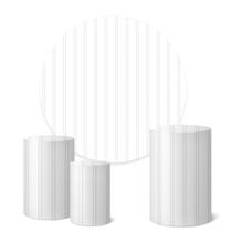 Trio Capas Cilindro + Painel Redondo 1,50m Ripado Trio Capas Cilindro + Painel Redondo 1,50m Ripado