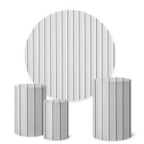 Trio Capas Cilindro + Painel Redondo 1,50m Ripado