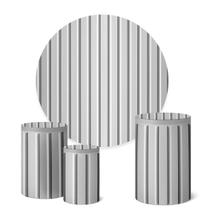Trio Capas Cilindro + Painel Redondo 1,50m Ripado Trio Capas Cilindro + Painel Redondo 1,50m Ripado
