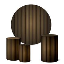 Trio Capas Cilindro + Painel Redondo 1,50m Ripado Trio Capas Cilindro + Painel Redondo 1,50m Ripado