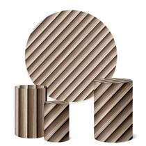 Trio Capas Cilindro + Painel Redondo 1,50m Ripado Trio Capas Cilindro + Painel Redondo 1,50m Ripado