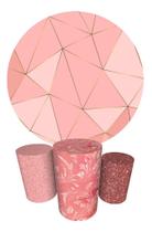 Trio Capas Cilindro + Painel Redondo 1,50m Textura