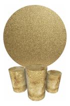 Trio Capas Cilindro + Painel Redondo 1,50m Textura