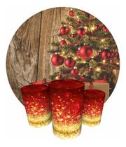 Trio Capas Cilindro + Painel Redondo Festa 1,50m Natal Trio Capas Cilindro + Painel Redondo Festa 1,50m Natal