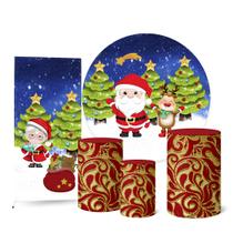 Trio Capas Cilindro + Painel Redondo + Lateral Natal