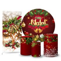 Trio Capas Cilindro + Painel Redondo + Lateral Natal Trio Capas Cilindro + Painel Redondo + Lateral Natal