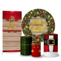 Trio Capas Cilindro + Painel Redondo + Lateral Natal