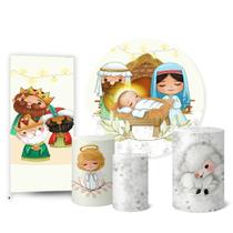 Trio Capas Cilindro + Painel Redondo + Lateral Natal