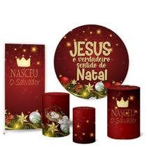 Trio Capas Cilindro Painel Redondo Painel Lateral Natal