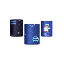 Trio Capas Cilindros Sublimado Astronauta Tecido Veste Fácil