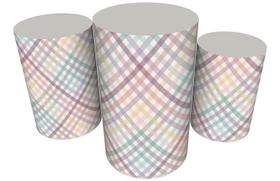 Trio Capas De Cilindro C/ Elástico Borboletas