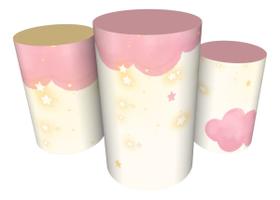 Trio Capas De Cilindro C/ Elástico Brilha Brilha Estrelinha