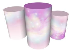 Trio Capas De Cilindro C/ Elástico Brilha Brilha Estrelinha