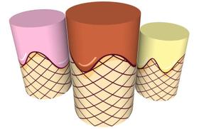 Trio Capas De Cilindro C/ Elástico Candy Land Doces