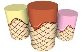 Trio Capas De Cilindro C/ Elástico Candy Land Doces