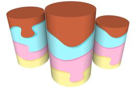 Trio Capas De Cilindro C/ Elástico Candy Land Doces