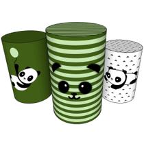 Trio Capas De Cilindro C/ Elástico Panda