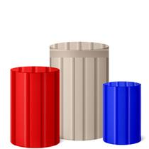 Trio Capas De Cilindro C/ Elástico Ripado