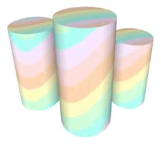 Trio Capas De Cilindro C/ Elástico Vsco Girl Trio Capas De Cilindro C/ Elástico Vsco Girl