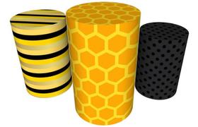 Trio Capas De Cilindro Veste Fácil C/ Elástico Abelhinhas Trio Capas De Cilindro Veste Fácil C/ Elástico Abelhinhas