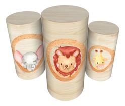 Trio Capas De Cilindro Veste Fácil C/ Elástico Arca De Noé