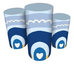 Trio Capas De Cilindro Veste Fácil C/ Elástico Arco Íris