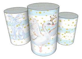 Trio Capas De Cilindro Veste Fácil C/ Elástico Bailarina