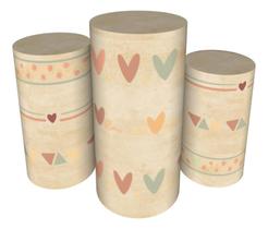 Trio Capas De Cilindro Veste Fácil C/ Elástico Boho Trio Capas De Cilindro Veste Fácil C/ Elástico Boho