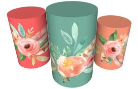 Trio Capas De Cilindro Veste Fácil C/ Elástico Boho Trio Capas De Cilindro Veste Fácil C/ Elástico Boho