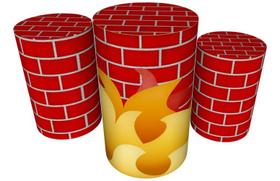 Trio Capas De Cilindro Veste Fácil C/ Elástico Bombeiro Trio Capas De Cilindro Veste Fácil C/ Elástico Bombeiro