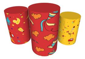 Trio Capas De Cilindro Veste Fácil C/ Elástico Brinquedos Trio Capas De Cilindro Veste Fácil C/ Elástico Brinquedos